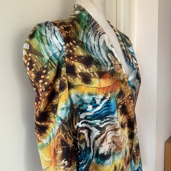 💕Marciano Multi Colour 2 Piece Silky Coordinated Outfit 42 VGUC - Picture 4 of 14